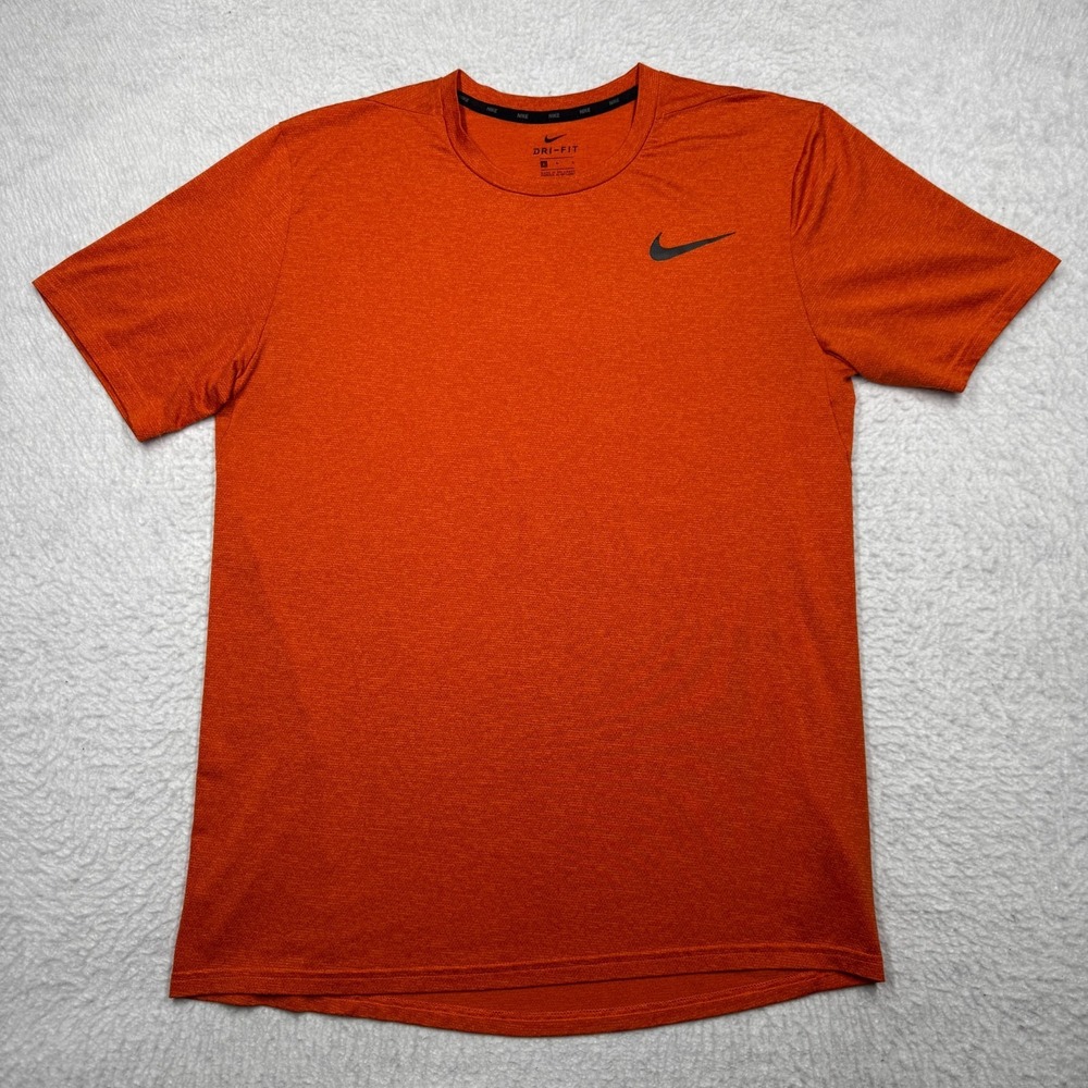 Nike Dri-FIT Training T-Shirt Orange AR0196-817 Short Sleeve Men's Size Large